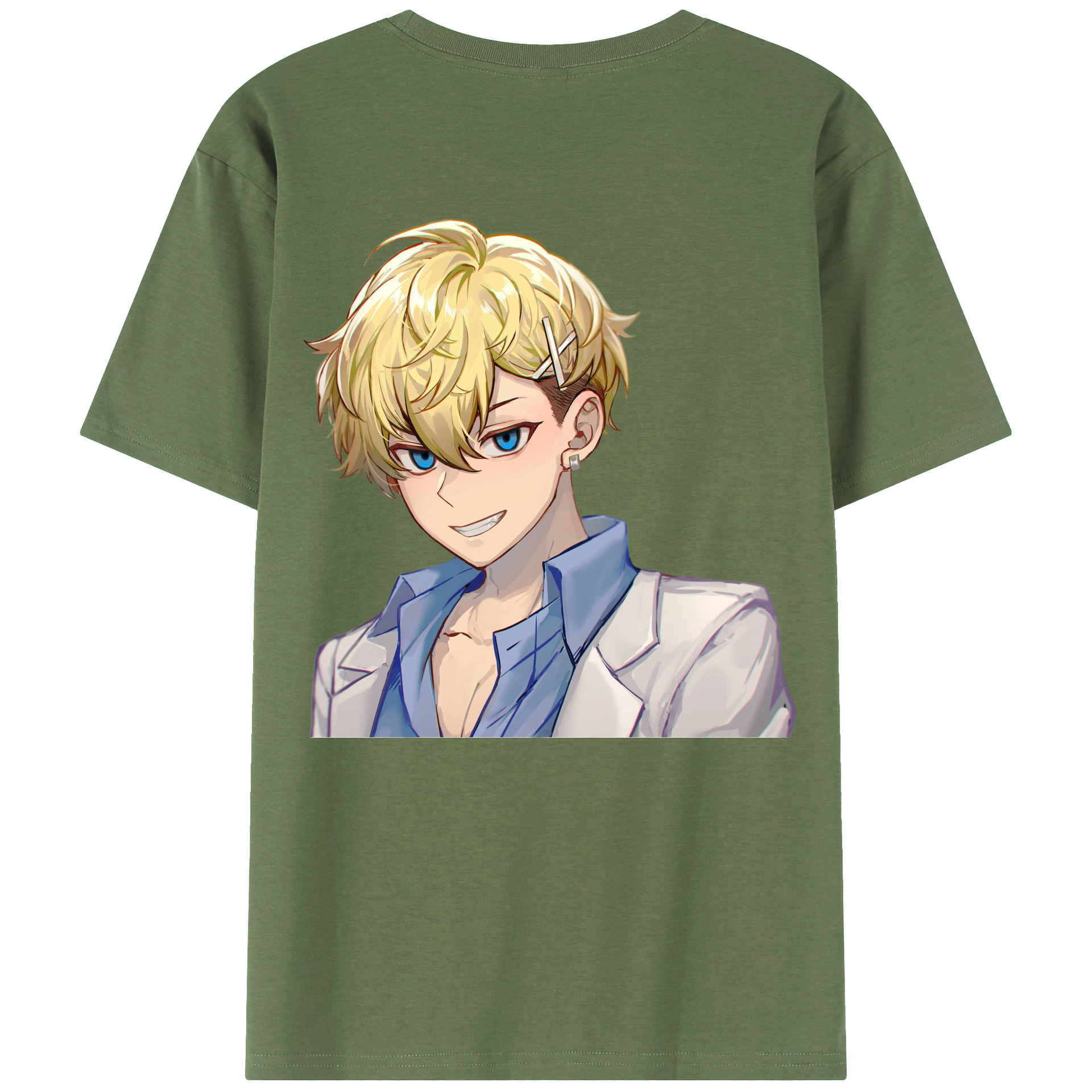 （画像用） 東京リベンジャーズ Tokyo Revengers 綿100％ メンズ半袖Tシャツ（バックプリント） 通気性